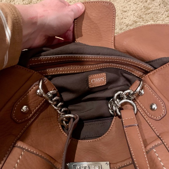 Beautiful Chaps brown leather shoulder bag- PERFECT condition; unused - Picture 7 of 7